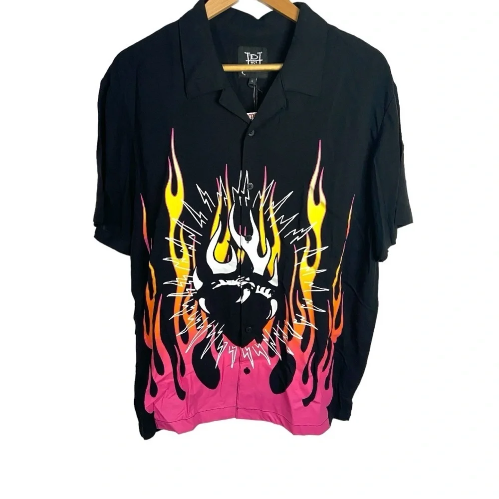 Ed Hardy Fire Heart‎ Camp Shirt